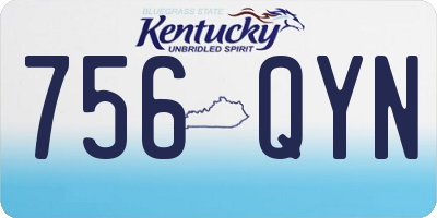 KY license plate 756QYN