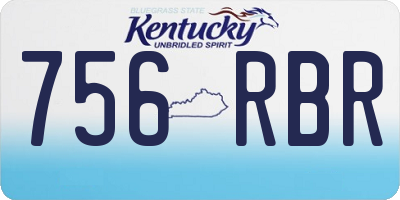 KY license plate 756RBR
