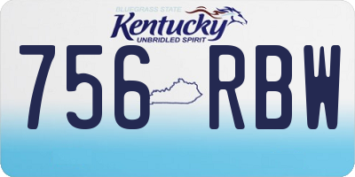 KY license plate 756RBW