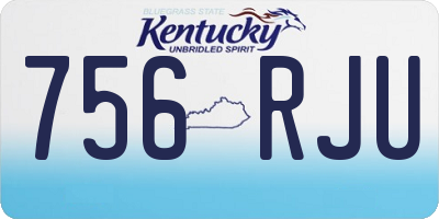 KY license plate 756RJU