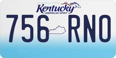 KY license plate 756RNO