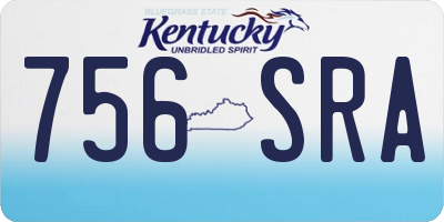 KY license plate 756SRA