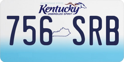 KY license plate 756SRB