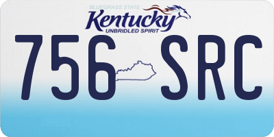 KY license plate 756SRC