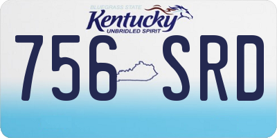 KY license plate 756SRD
