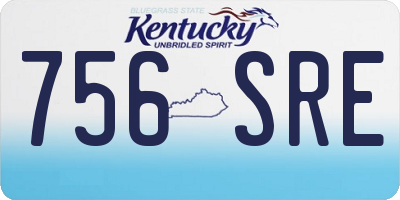 KY license plate 756SRE