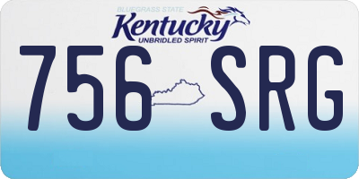 KY license plate 756SRG