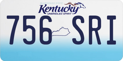 KY license plate 756SRI