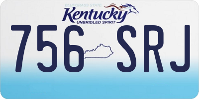 KY license plate 756SRJ