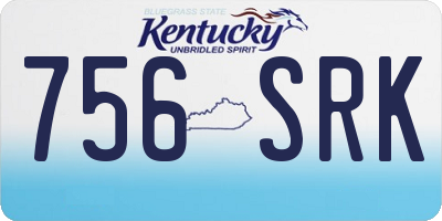 KY license plate 756SRK