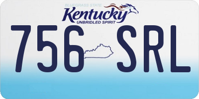 KY license plate 756SRL