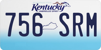 KY license plate 756SRM