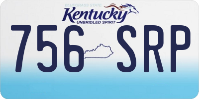 KY license plate 756SRP