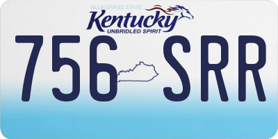 KY license plate 756SRR