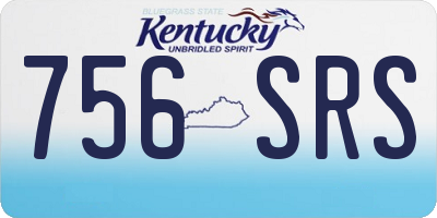 KY license plate 756SRS