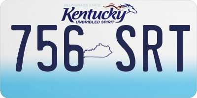 KY license plate 756SRT