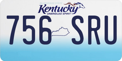 KY license plate 756SRU