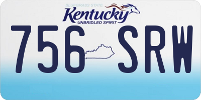 KY license plate 756SRW