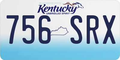 KY license plate 756SRX
