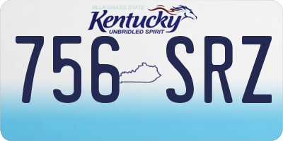 KY license plate 756SRZ