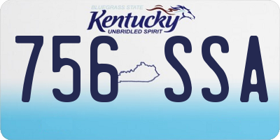 KY license plate 756SSA