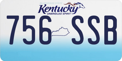 KY license plate 756SSB