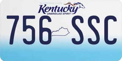 KY license plate 756SSC