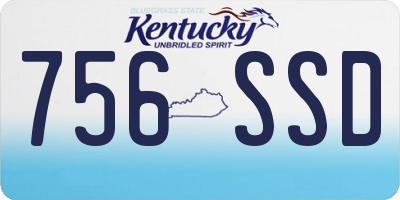 KY license plate 756SSD