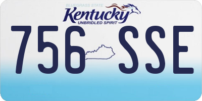 KY license plate 756SSE