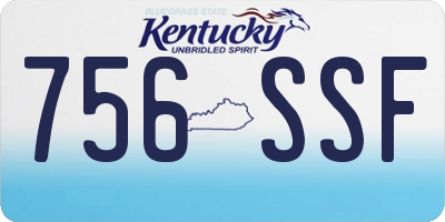 KY license plate 756SSF