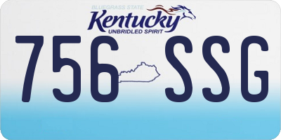 KY license plate 756SSG