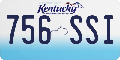 KY license plate 756SSI