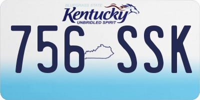 KY license plate 756SSK