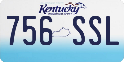 KY license plate 756SSL