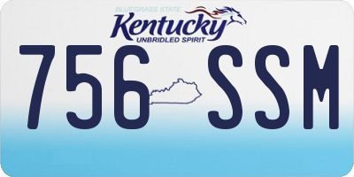 KY license plate 756SSM
