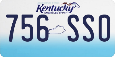 KY license plate 756SSO