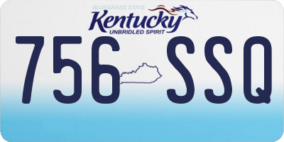 KY license plate 756SSQ