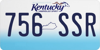 KY license plate 756SSR