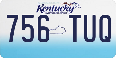 KY license plate 756TUQ