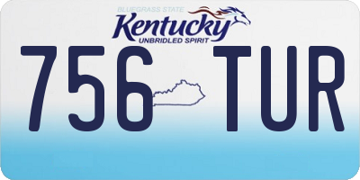 KY license plate 756TUR