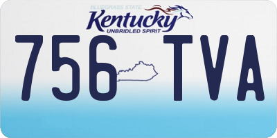 KY license plate 756TVA