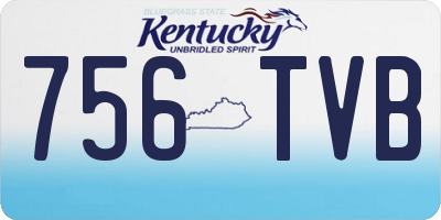 KY license plate 756TVB