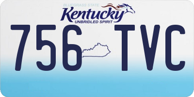 KY license plate 756TVC