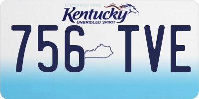KY license plate 756TVE