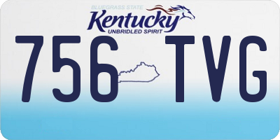 KY license plate 756TVG