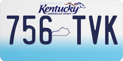 KY license plate 756TVK