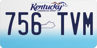 KY license plate 756TVM