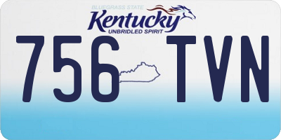 KY license plate 756TVN