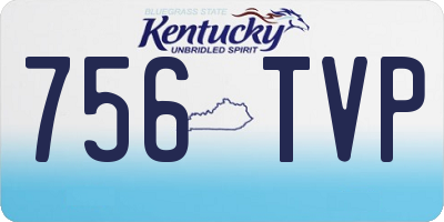 KY license plate 756TVP