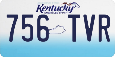 KY license plate 756TVR